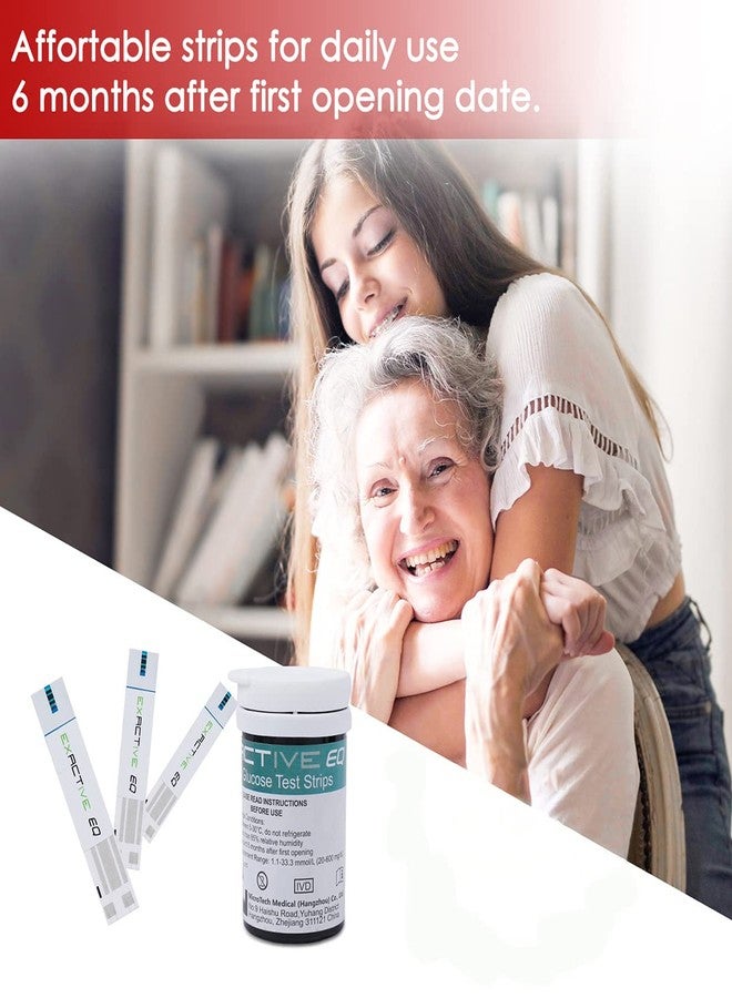 HARPIMER Exactive EQ Test Strips x100 pieces and Lancets x 100 for Blood Glucose Meter Blood Sugar Monitor - Image 3